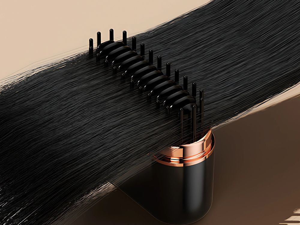 Plaukų tiesinimo šepetys su usb, 160°c - 200°c