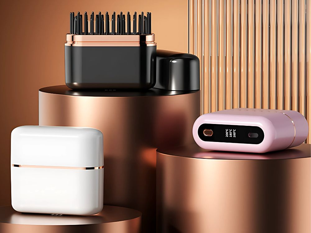 Plaukų tiesinimo šepetys su usb, 160°c - 200°c
