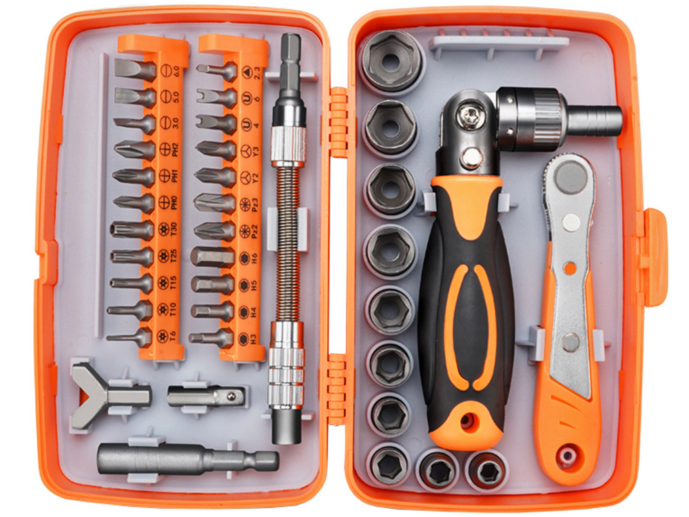 Įrankių rinkinys su torx galvutėmis 5-14mm, 38 vnt.