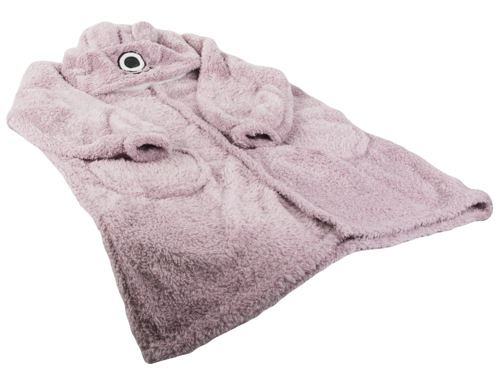 Minkštas ir šiltas oversize pledas su gobtuvu, violetinis