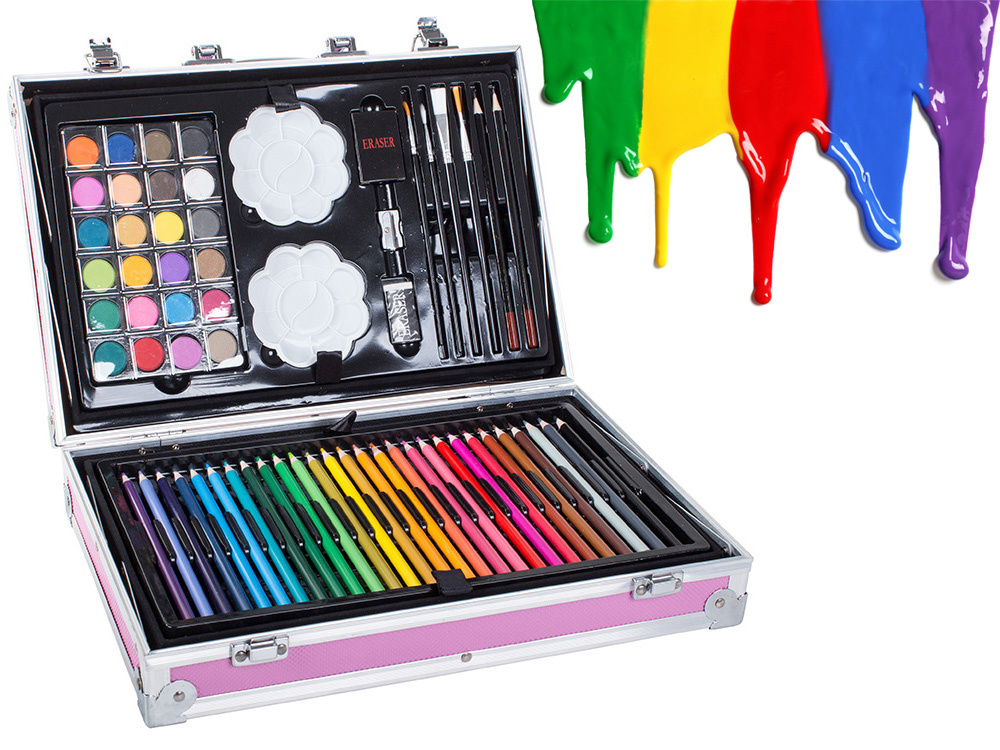 Dailės rinkinys su 145 dalimis lagamine