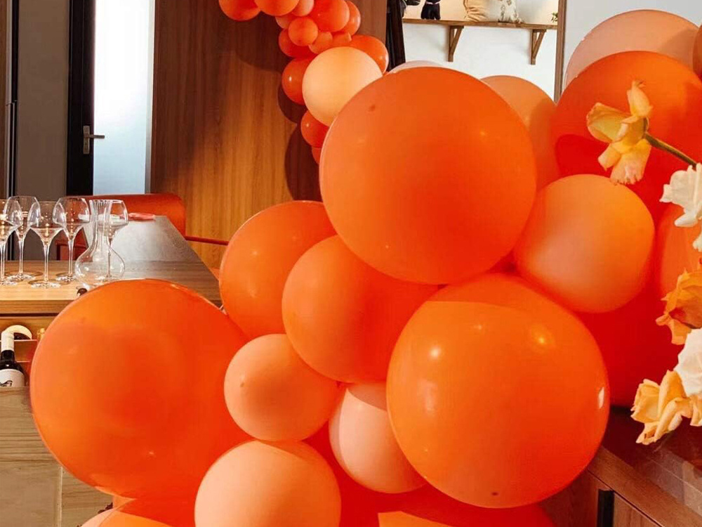Helovyno balionų rinkinys, 20 vnt., juoda ir oranžinė
