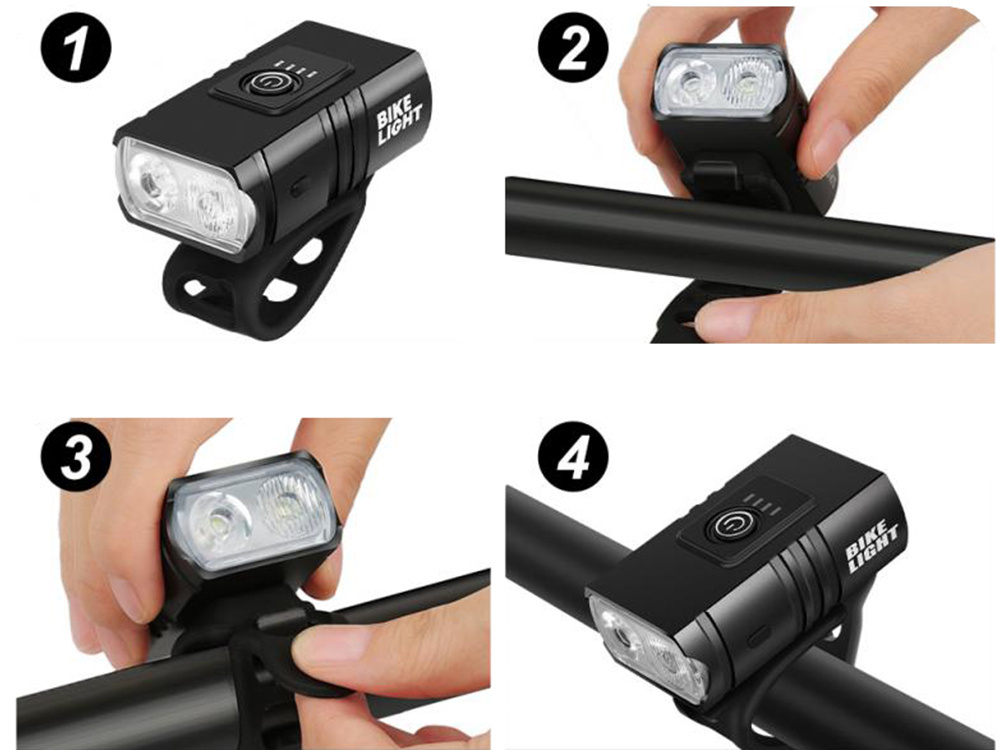 Dviračio žibintai su led t6 priekiui ir galui, usb įkrovimas 2