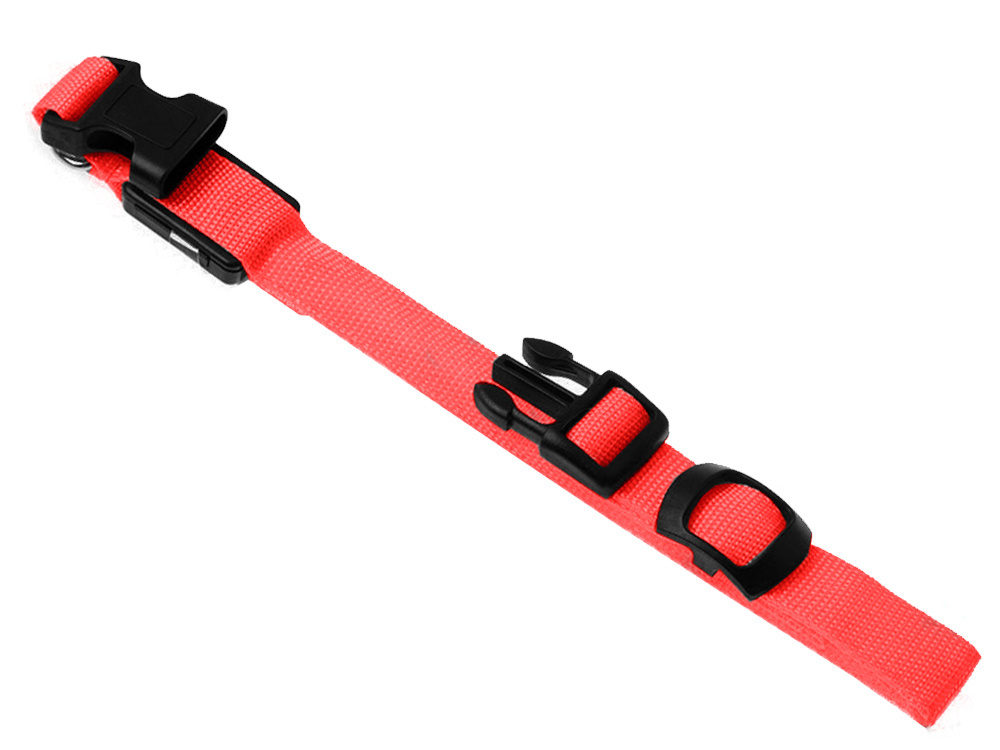 Kaklo apšvietimas led šunims ir katėms, reguliuojamas, 46-59 cm, raudonas