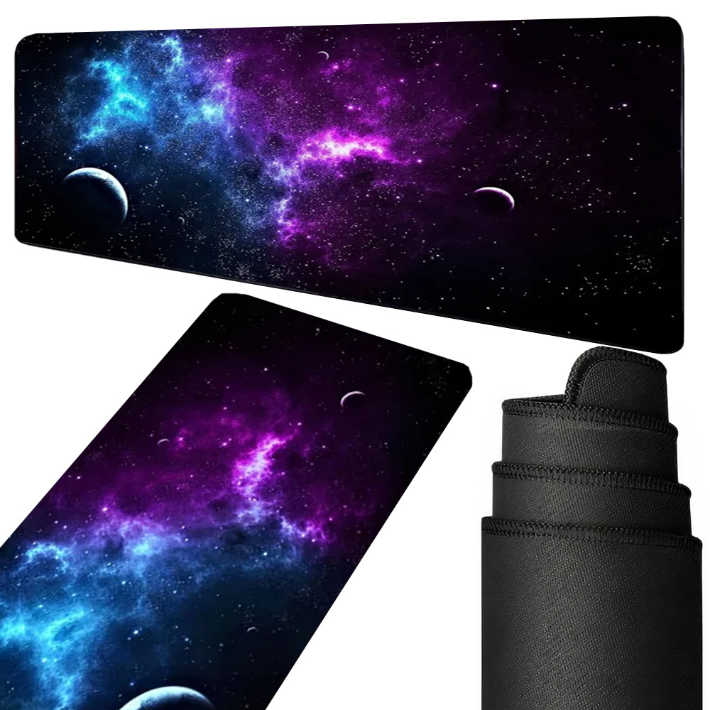 Žaidimų pelės kilimėlis xxl 80x30 cm su kosmoso grafika