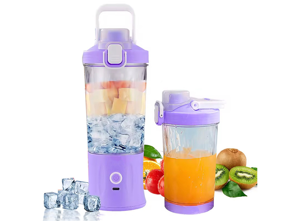 Nešiojamas usb trintuvas, 600ml, violetinis