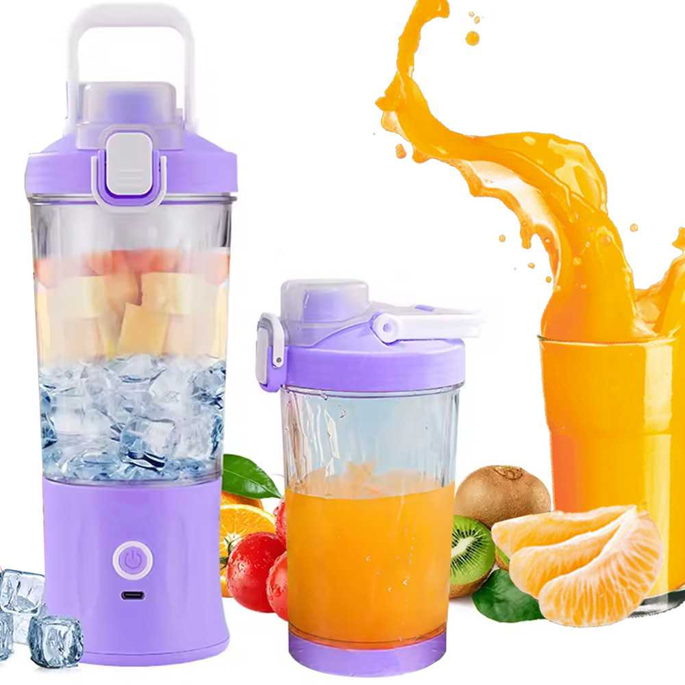 Nešiojamas usb trintuvas, 600ml, violetinis