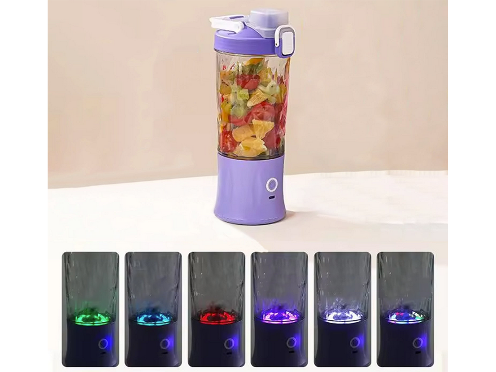 Nešiojamas usb trintuvas, 600ml, violetinis