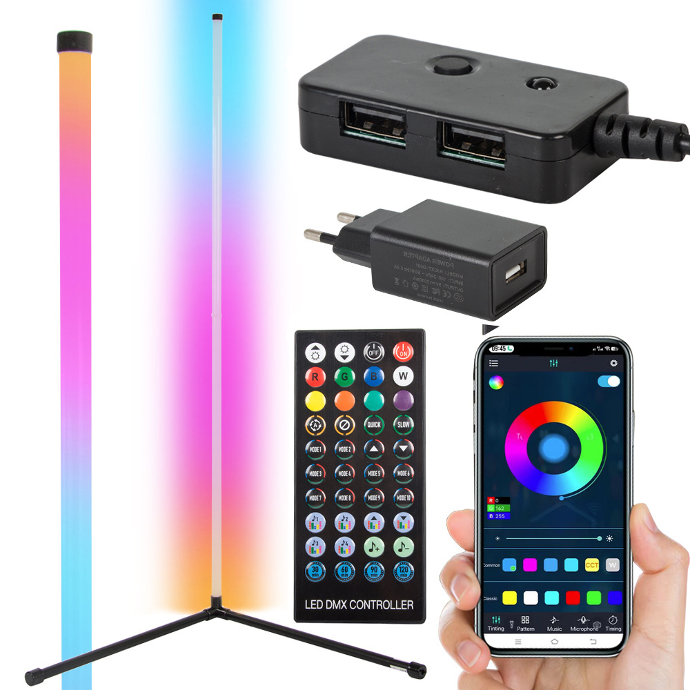 Kampinė rgb led lempa su valdymo programėle 1 m