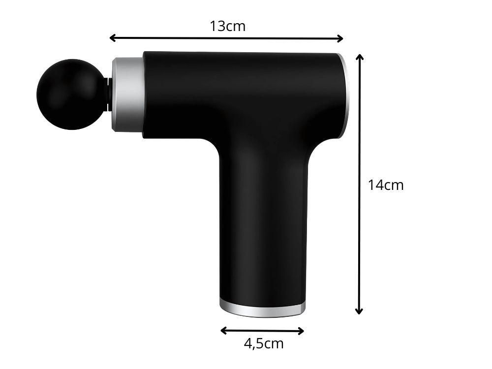 Masažuoklis su 10 antgalių ir usb-c įkrovimu