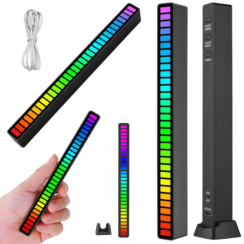 Led šviesos juosta su usb jungtimi ir garso reakcija