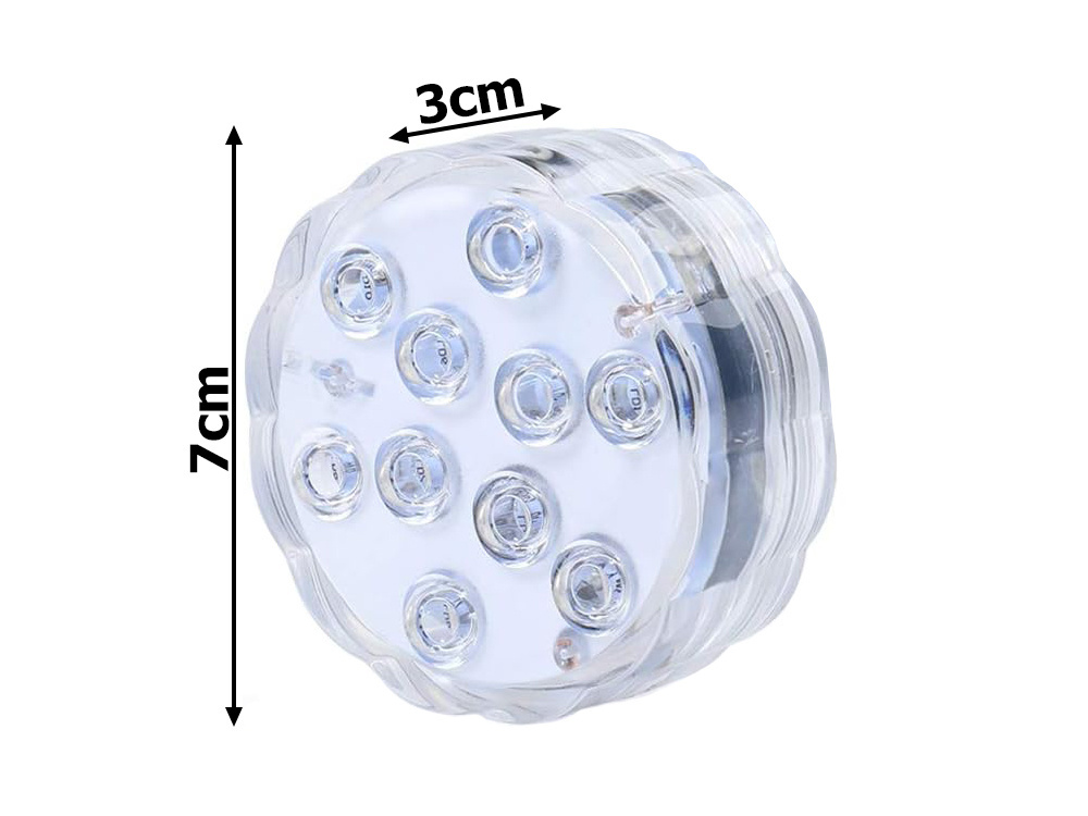 Povandeninis šviestuvas baseinui su 10 led, rgb, ip68