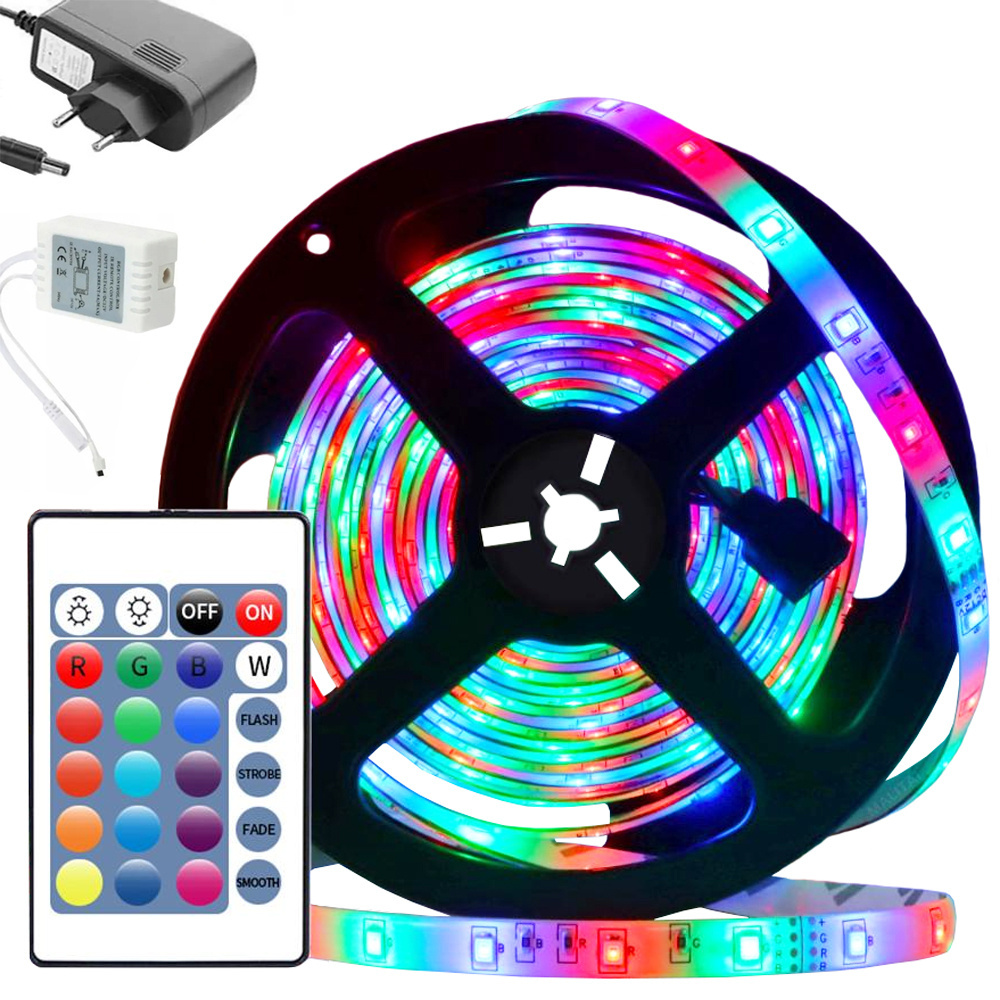 Led juosta rgb 3528 4,5 m su nuotolinio valdymo pultu