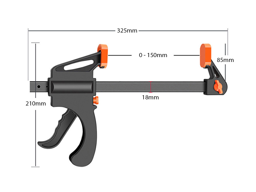 Dailidės spaustuvas 150 mm