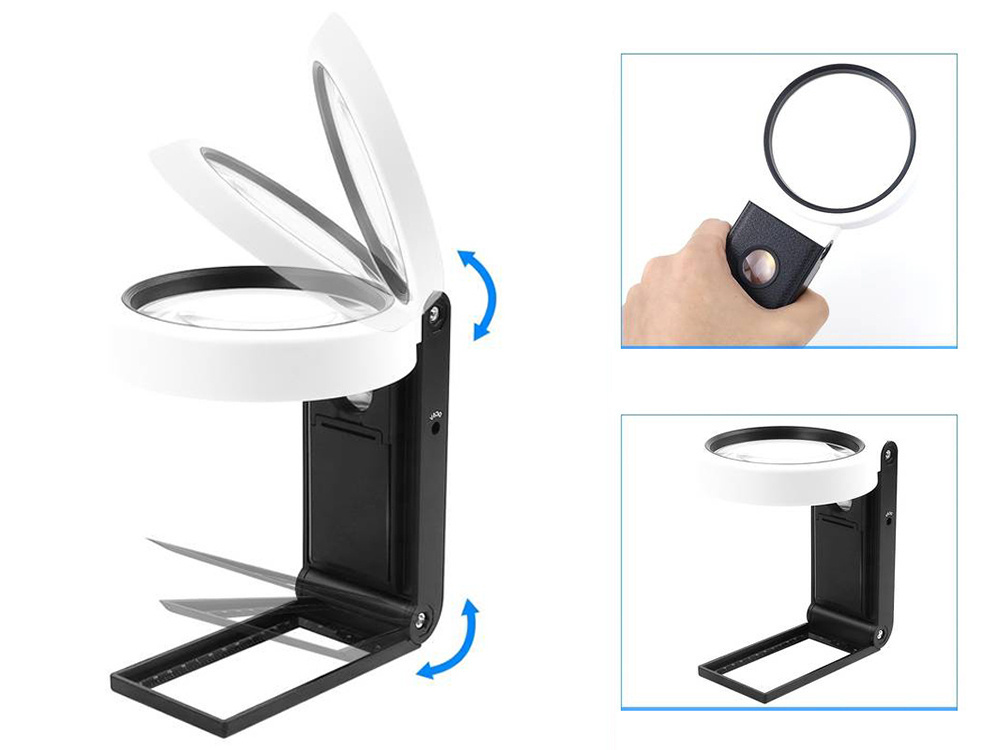 Lupa juvelyrams su led apšvietimu 10x 25x
