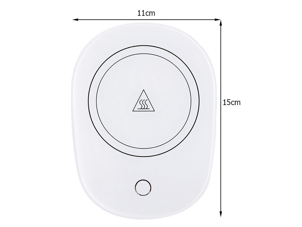Elektrinis puodelio šildytuvas su led, 16w, baltas