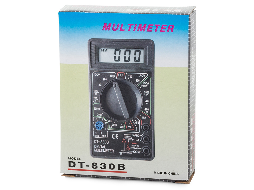 Skaitmeninis multimetras dt-830b, 67x124x22 mm