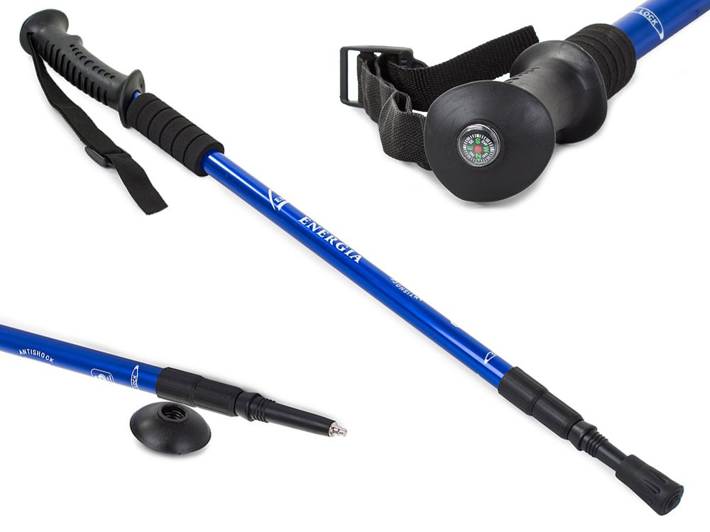 Teleskopinė nordic walking lazda su kompasu