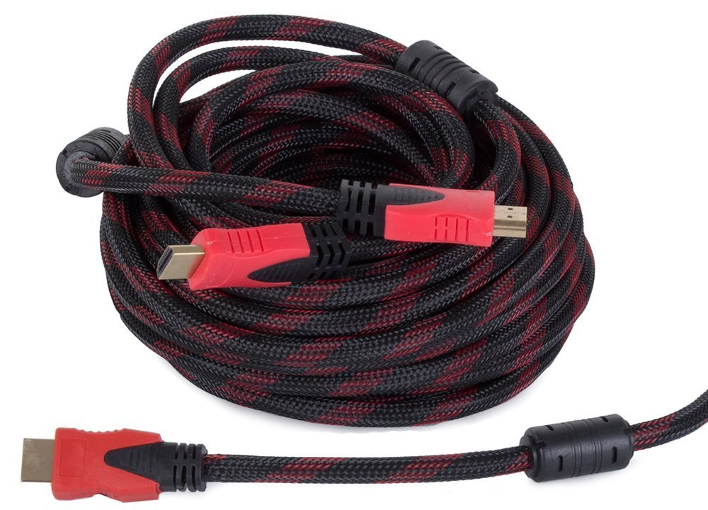 Hdmi kabelis 10m 4k 3d 48 bitų