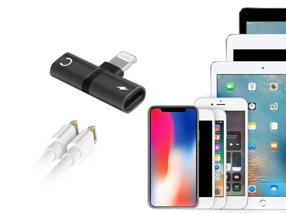 Adapteris lightning ipad iphone 2 viename