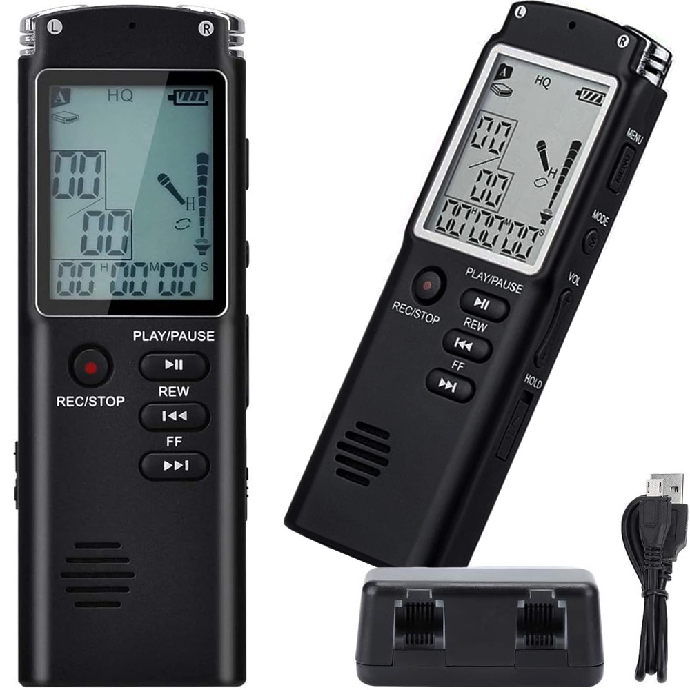 Diktofonas su mp3 grotuvu ir mikrofonu, 8gb