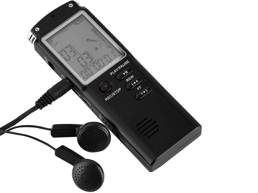 Diktofonas su mp3 grotuvu ir mikrofonu, 8gb