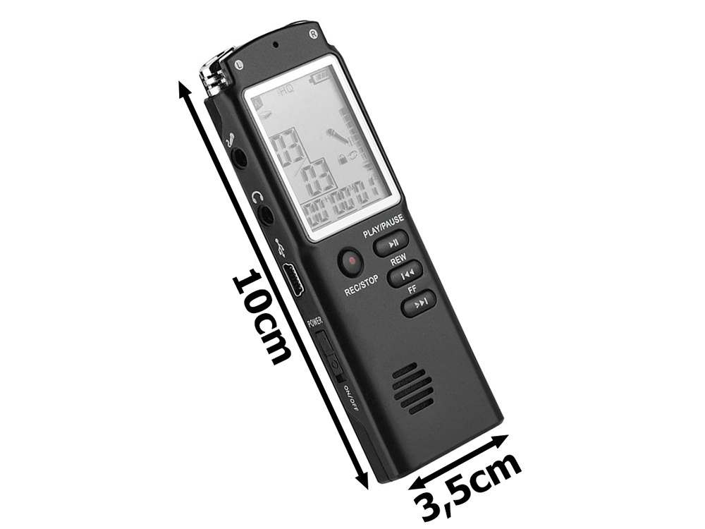 Diktofonas su mp3 grotuvu ir mikrofonu, 8gb