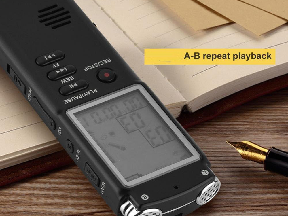 Diktofonas su mp3 grotuvu ir mikrofonu, 8gb