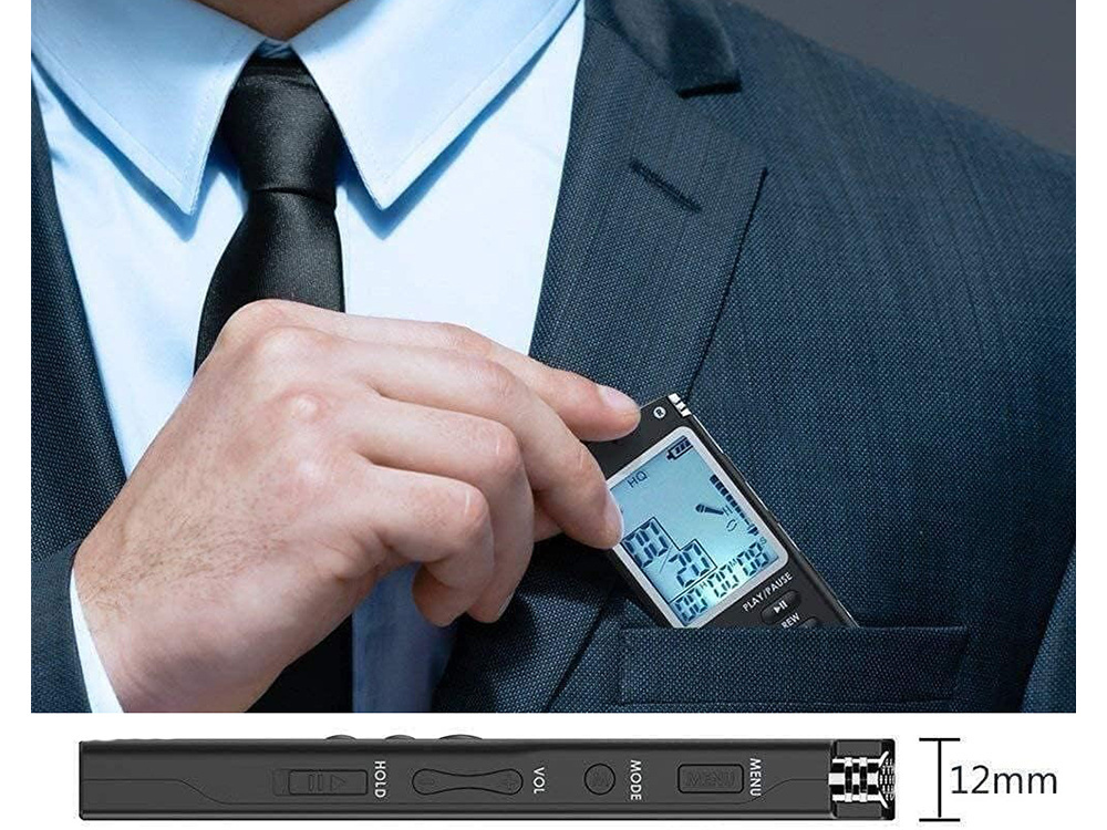 Diktofonas su mp3 grotuvu ir mikrofonu, 8gb