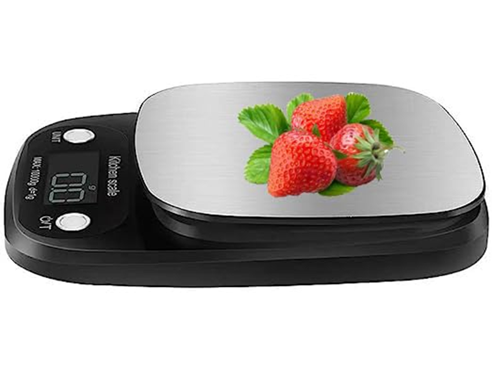 Elektroninės virtuvinės svarstyklės su lcd ekranu, 0-3 kg, 0.1 g tikslumas