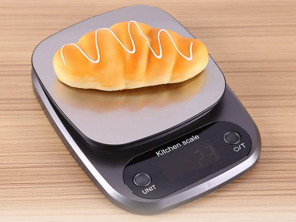 Elektroninės virtuvinės svarstyklės su lcd ekranu, 0-3 kg, 0.1 g tikslumas 1