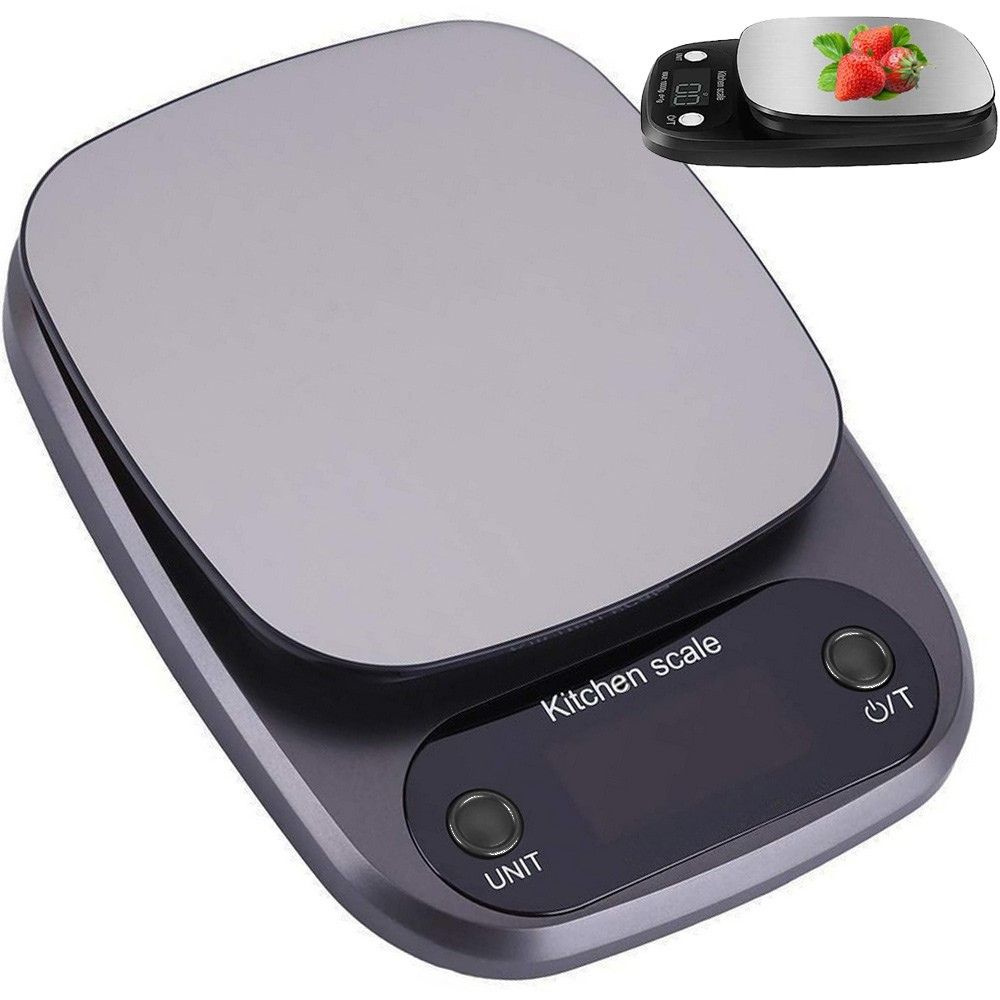 Elektroninės virtuvinės svarstyklės su lcd ekranu, 0-3 kg, 0.1 g tikslumas