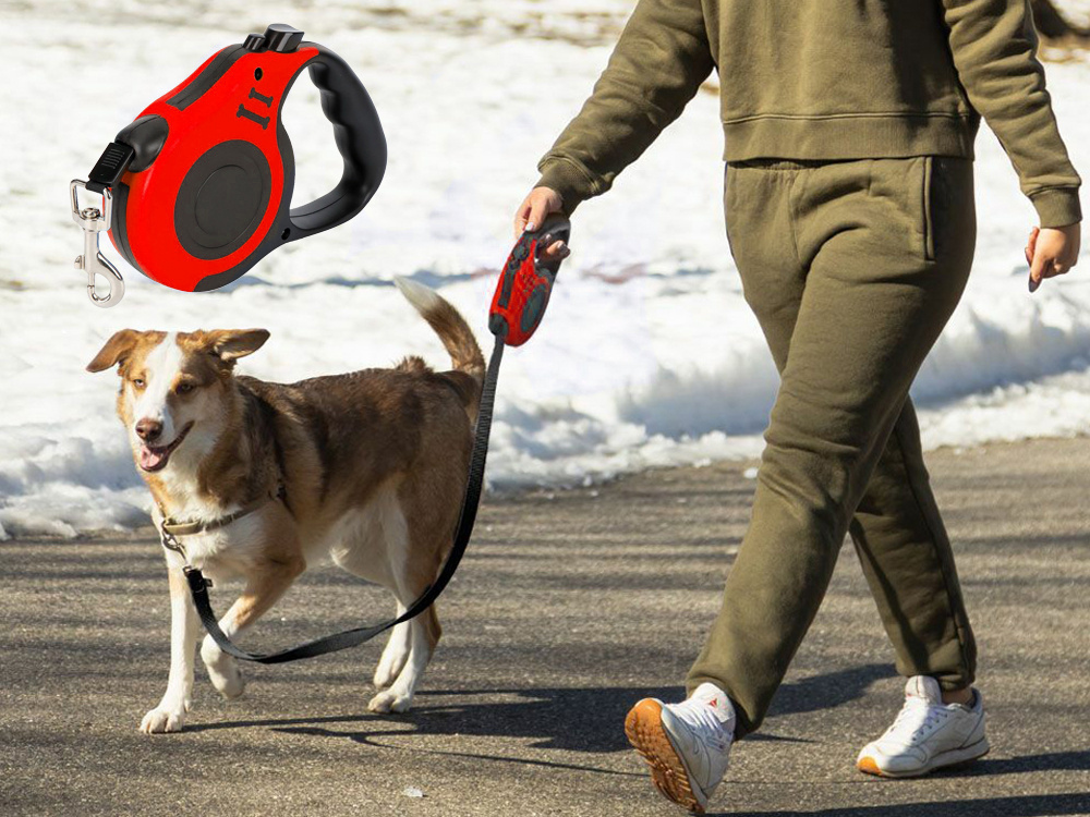 Automatinis pavadėlis šunims, 5m, 15kg