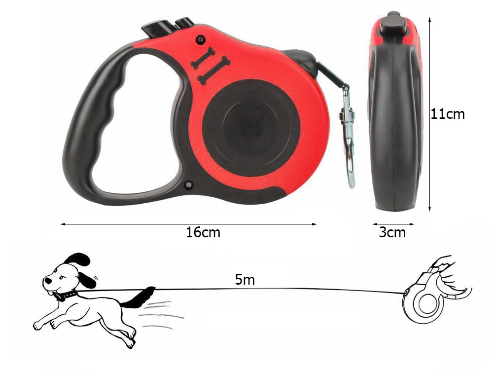 Automatinis pavadėlis šunims, 5m, 15kg