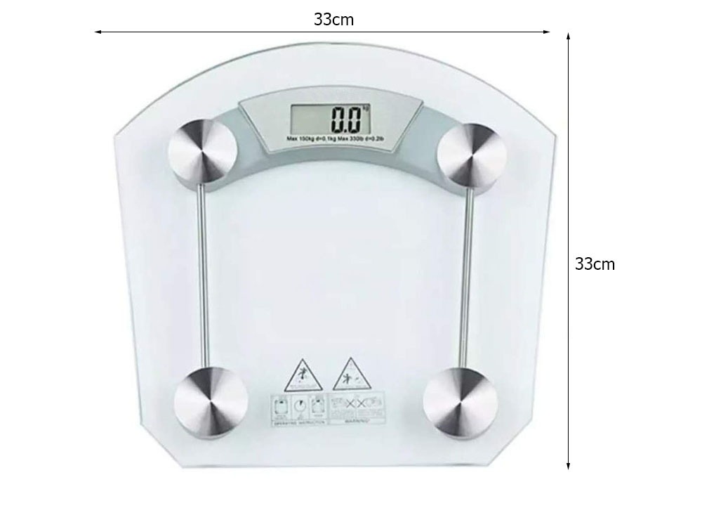 Elektroninės vonios svarstyklės iš grūdinto stiklo, 180 kg