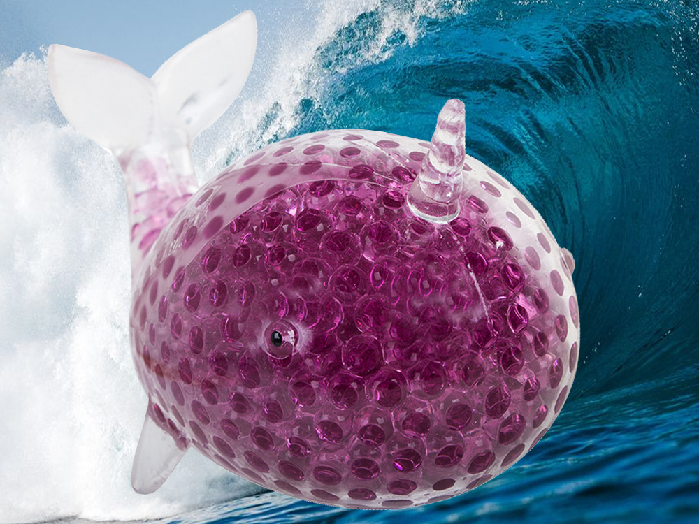 Antistresinis žaislas delfinas su gelio kamuoliukais, 13 cm