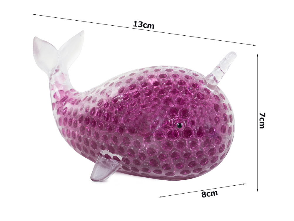 Antistresinis žaislas delfinas su gelio kamuoliukais, 13 cm
