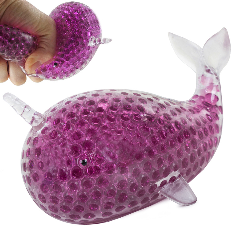 Antistresinis žaislas delfinas su gelio kamuoliukais, 13 cm