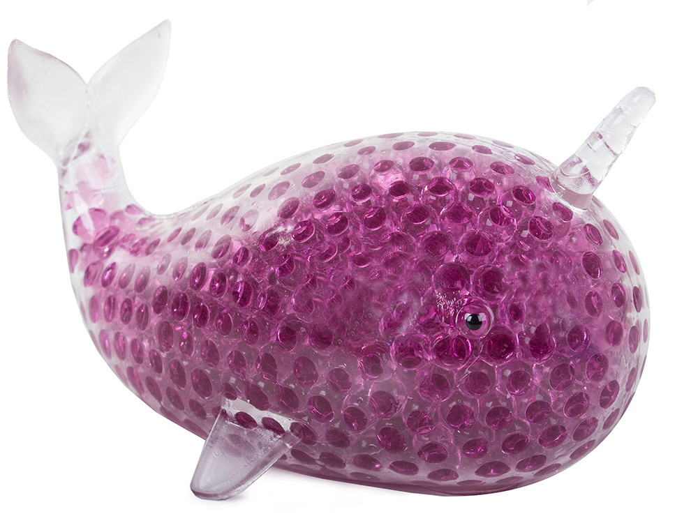 Antistresinis žaislas delfinas su gelio kamuoliukais, 13 cm