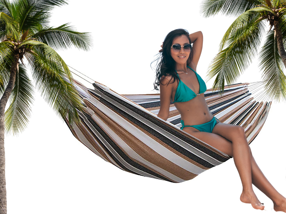 Dvivietis braziliškas hamakas su uždangalu 200x150 cm