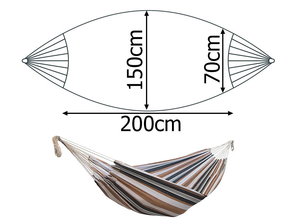 Dvivietis braziliškas hamakas su uždangalu 200x150 cm