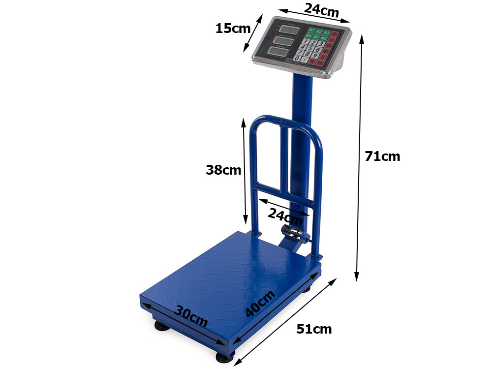 Elektroninės sandėlio svarstyklės su atlošu, 100 kg, lcd ekranas