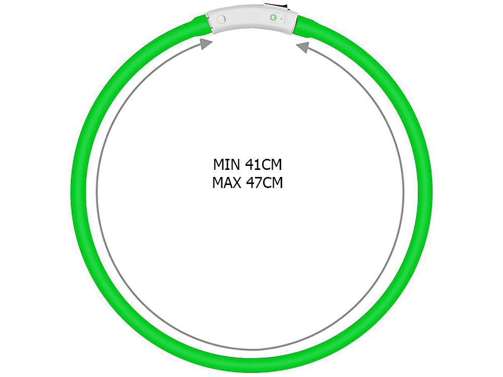 Led apykaklė šunims ir katėms, reguliuojama, 47 cm