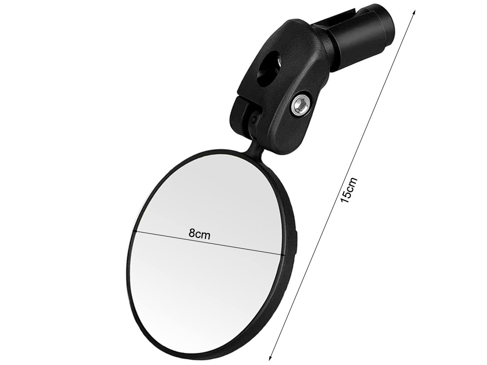 Dviračio veidrodėlis su 360° reguliavimu, 8 cm