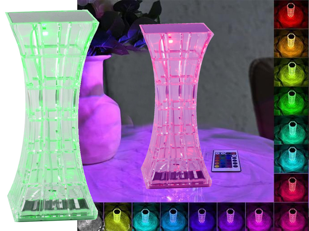 Stalinė led rgb stalinė lempa su pultu, 18 cm