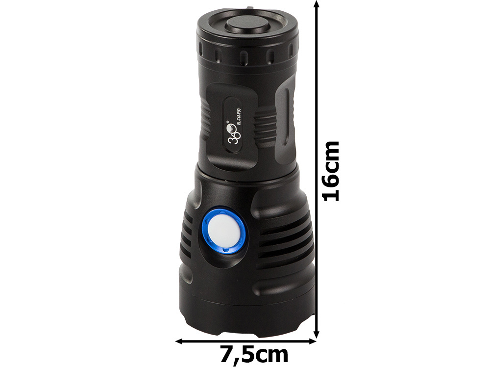 Taktinis žibintuvėlis bailong t48 su cree xhp90 ir cob led