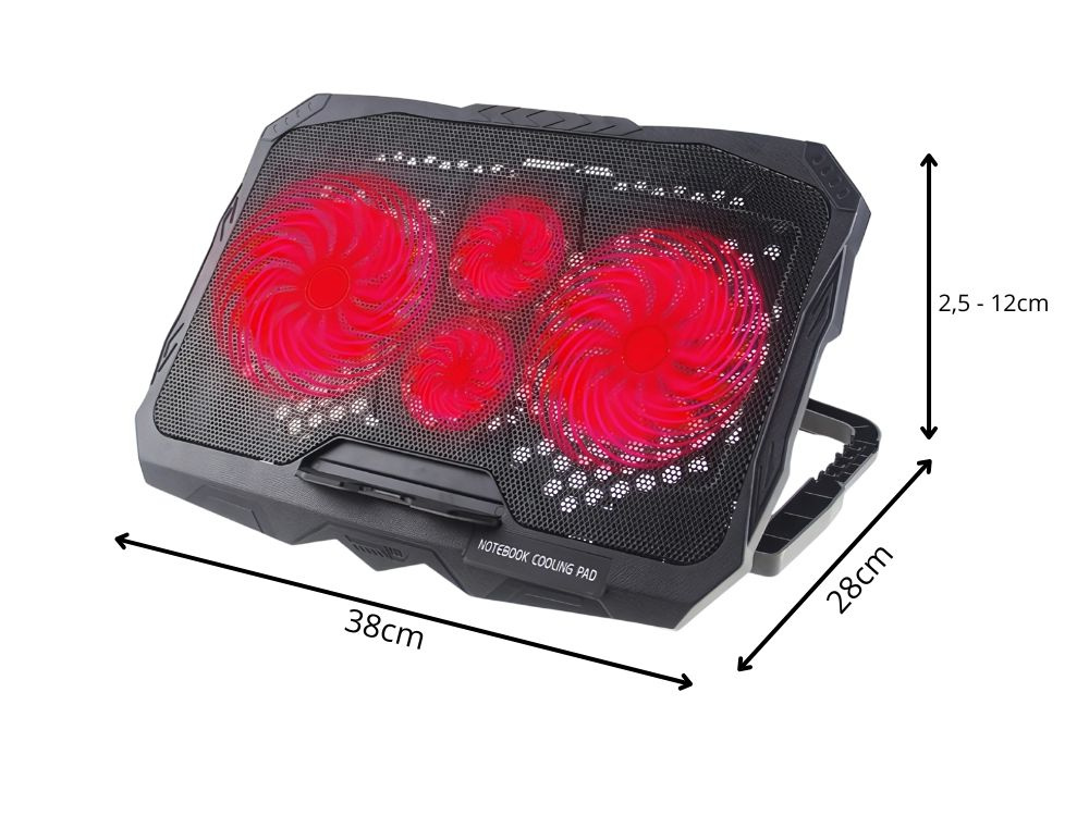 Nešiojamojo kompiuterio aušinimo stovas su led apšvietimu