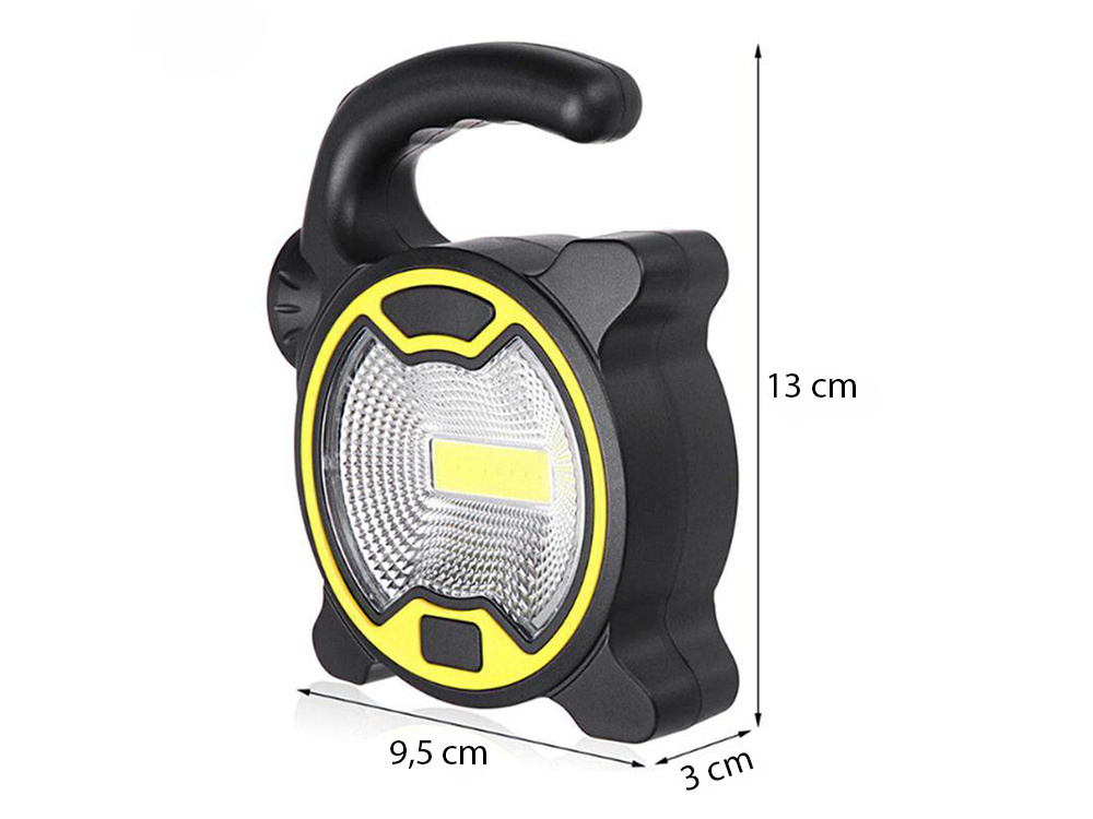 Dirbtuvių led žibintuvėlis su laikikliu, 13x9,5x3 cm