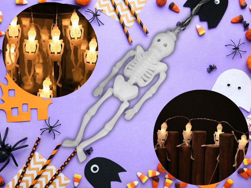 Led girlianda su skeletais 2 m
