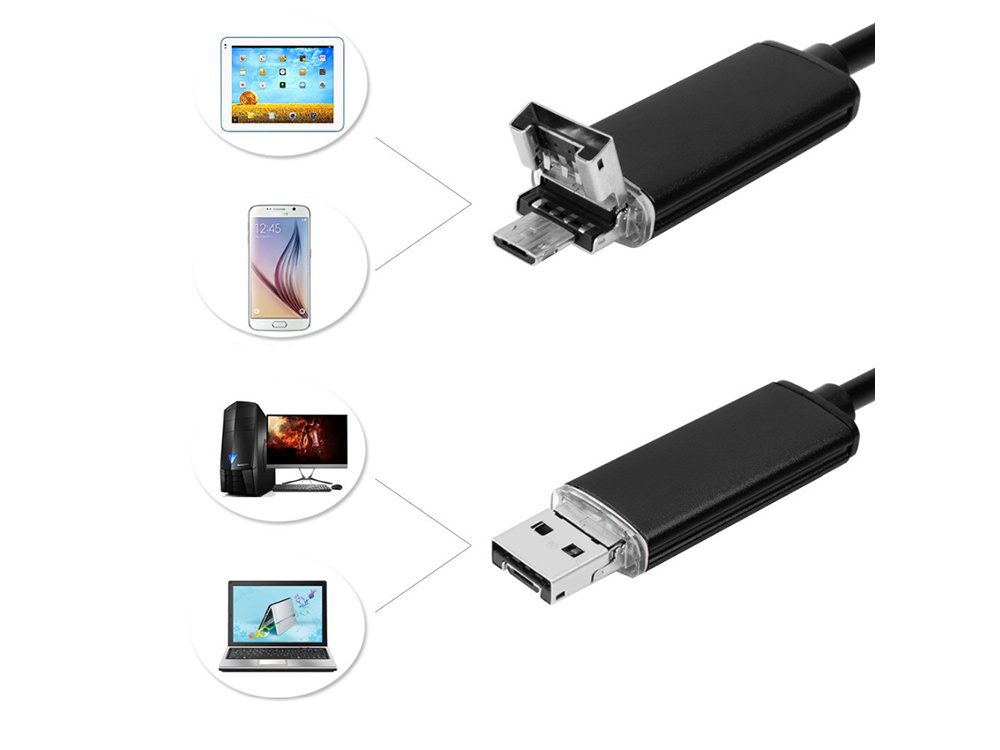 Endoskopinė kamera su usb jungtimi, 10 m, led